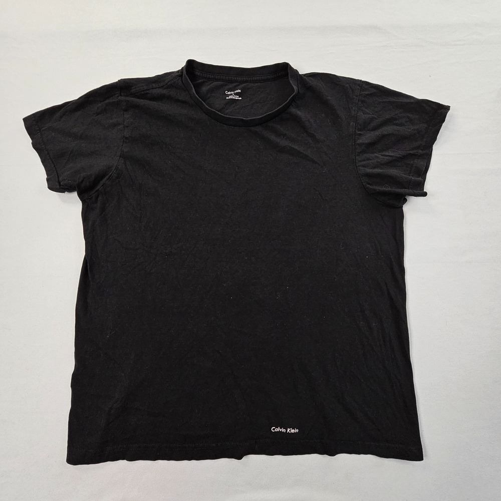 Calvin Klein Black Short Sleeve Cotton T-Shirt Women's L